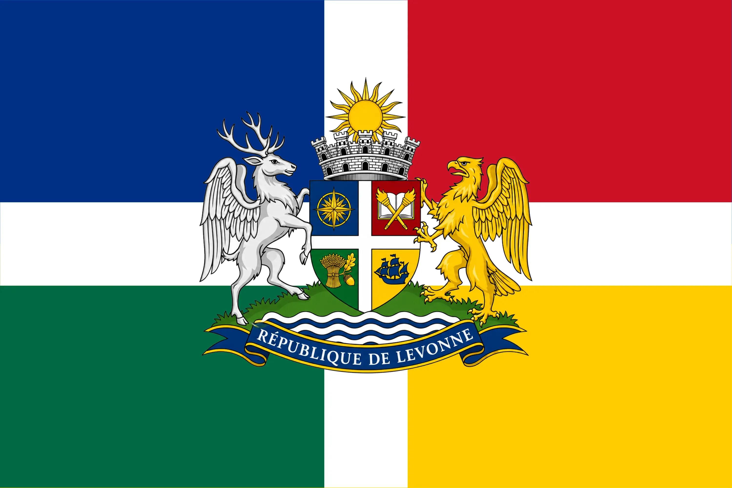 Flag of the Levonnese French constructed language